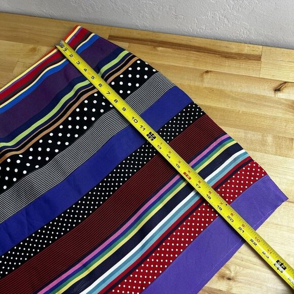 J. McLaughlin Pencil Skirt Colorful Striped Ribbon Polka Dot Knee Length Size‎ 6 - Picture 11 of 11